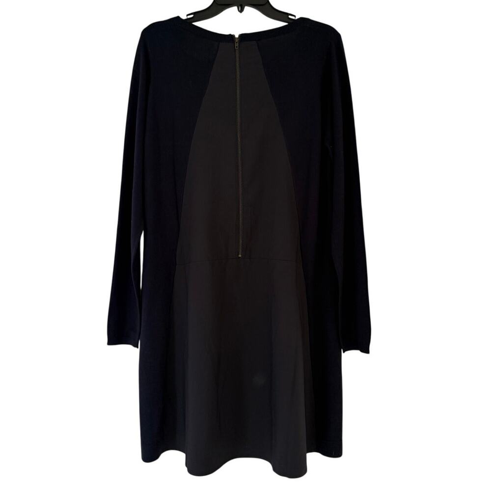 M. Rena Navy Contrast Panel Shift Dress L - Picture 5 of 5